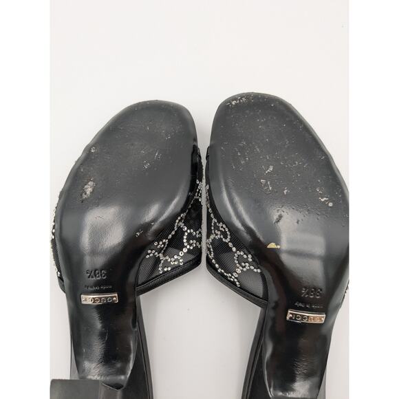 Gucci Demi Rhinestone Mesh Mule Sandals Nero Women's size US8.5 EU38.5 - Picture 9 of 16